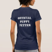 子犬のPetter公式の海軍 Tシャツ (裏面)