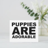 子犬はかわいい: Tシャツ ポストカード (スタンド正面)