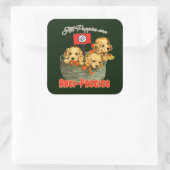 子犬はみなアンチ・ファシスト スクエアシール (バッグ)