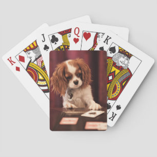 子犬はカードを遊びます トランプ
