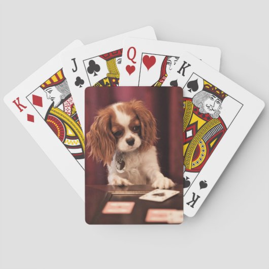子犬はカードを遊びます トランプ (裏面)