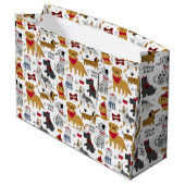 子犬はグリーティングで漫画のパタカスタムーンを生む ラージペーパーバッグ (裏面アングル)