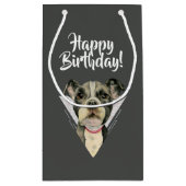 子犬はハッピーバースデーを注目します スモールペーパーバッグ (裏面)