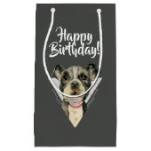 子犬はハッピーバースデーを注目します スモールペーパーバッグ (正面)