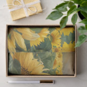 子犬はヒマワリを愛する茶色の長い髪のダシュント 薄葉紙 (ギフト)