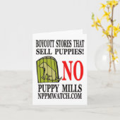 子犬はメッセージカードを製粉しません カード (黄色い花)