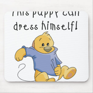 子犬は服を着ます マウスパッド