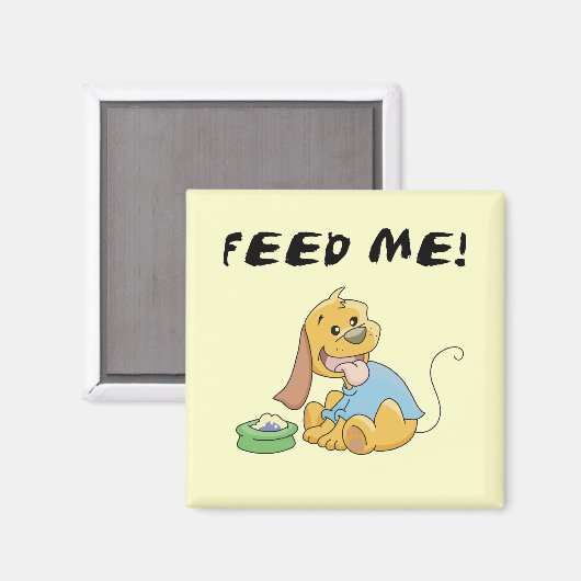 子犬は私にTシャツおよびギフトを食べ物を与えます マグネット (正面/裏面)