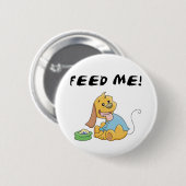 子犬は私にTシャツおよびギフトを食べ物を与えます 缶バッジ (正面&裏面)