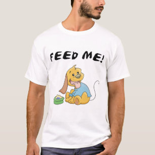 子犬は私にTシャツおよびギフトを食べ物を与えます Tシャツ