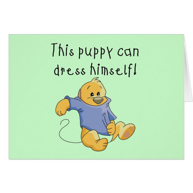 子犬はTシャツおよびギフトに服を着せます (正面横)