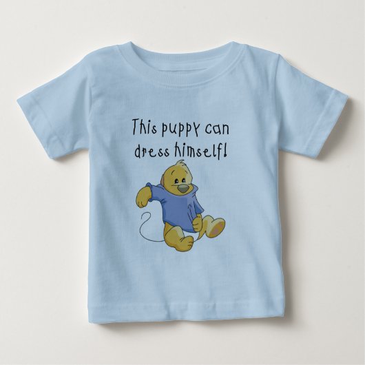 子犬はTシャツおよびギフトに服を着せます ベビーTシャツ (正面)