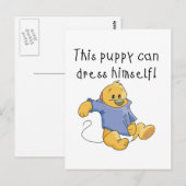子犬はTシャツおよびギフトに服を着せます ポストカード (正面/裏面)