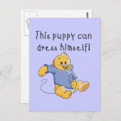 子犬はTシャツおよびギフトに服を着せます ポストカード (正面/裏面)