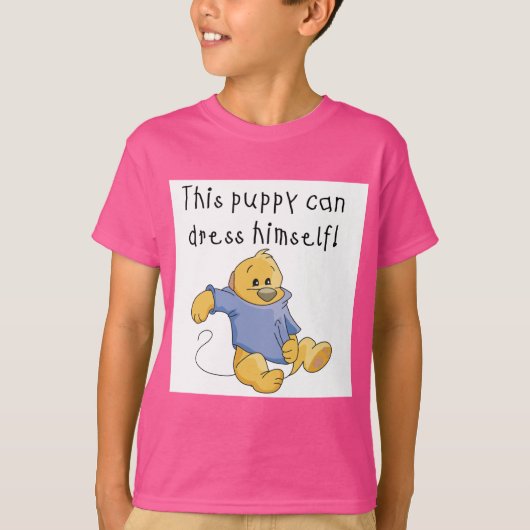 子犬はTシャツおよびギフトに服を着せます Tシャツ (正面)