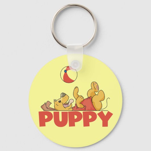 子犬はTシャツおよびギフトを遊びます キーホルダー (正面)