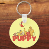 子犬はTシャツおよびギフトを遊びます キーホルダー (正面)