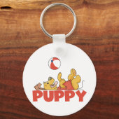子犬はTシャツおよびギフトを遊びます キーホルダー (正面)