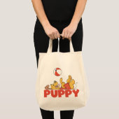 子犬はTシャツおよびギフトを遊びます トートバッグ (正面(商品))