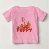 子犬はTシャツおよびギフトを遊びます ベビーTシャツ (正面)