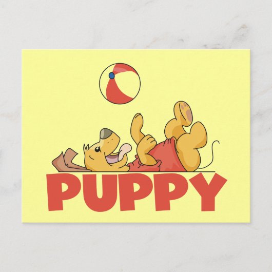 子犬はTシャツおよびギフトを遊びます ポストカード (正面)