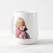 子犬への愛 コーヒーマグカップ (正面左)