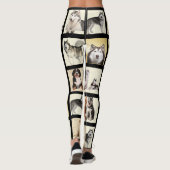 子犬または犬10お気に入りの写真テンプレートレギンス レギンス (裏面)