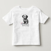 子犬をおねだりするのは時期尚早？ トドラーTシャツ (正面)