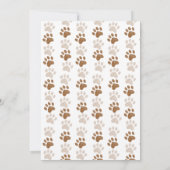 子犬をテーマにしたベビーシャワーテンプレート 招待状 (裏面)