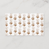 子犬をテーマにした赤ちゃんシャワーおむつラッフル エンクロージャーカード (裏面)