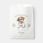 子犬をテーマにした赤ちゃんシャワーカスタマイズは フェイバーバッグ (正面)