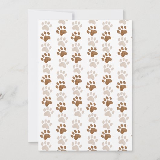 子犬をテーマにした赤ちゃんシャワーテンプレート 招待状 (裏面)