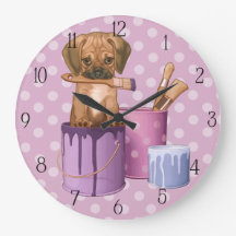 子犬をパグル絵画ポット