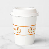 子犬を使ってトリックを行う、または扱う 紙コップ (右)