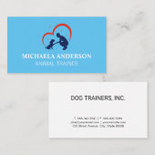 子犬を使用したトレーナー 名刺 (正面/裏面)