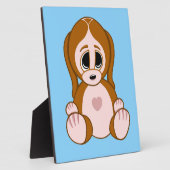 子犬を小石にする フォトプラーク (側面)