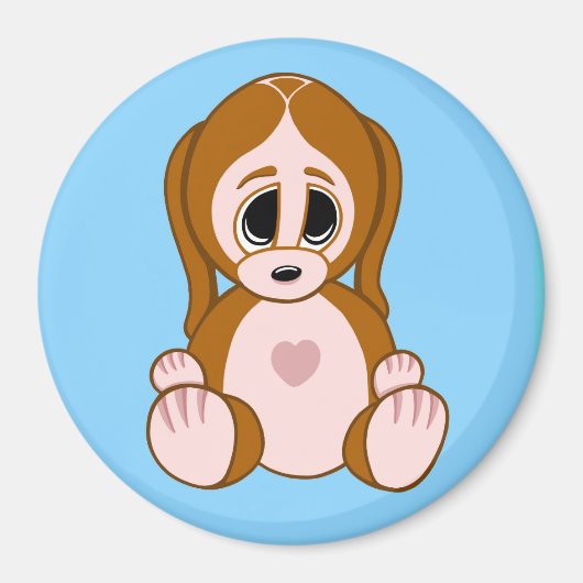 子犬を小石にする マグネット (正面)