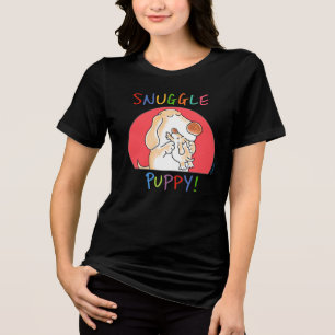 子犬を抱き寄せろ!サンドラ・ボイントン著 トライブレンドTシャツ