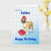 子犬を持つ父親のための誕生日カード カード (黄色い花)