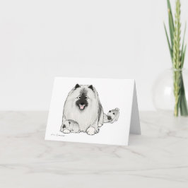 子犬を持つKeeshond カード