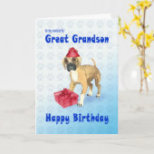 子犬を持素晴らしつ孫の誕生日カード カード (黄色い花)