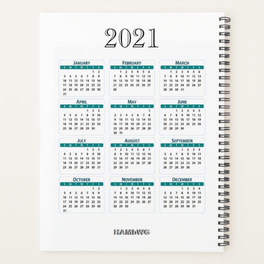 子犬を示すフォトデイリープランナー- HAMbWG プランナー手帳 (裏面)