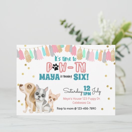 子犬を迎えようパーティー, パーティーの招待状, 子犬パーティー, 子供たちのパーティー, 子犬 (スタンド正面)