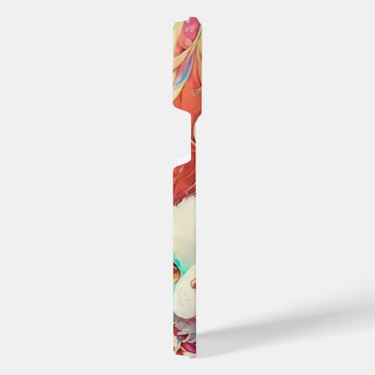 子犬を連れたアニメ少女 iPhoneケース (右側面)