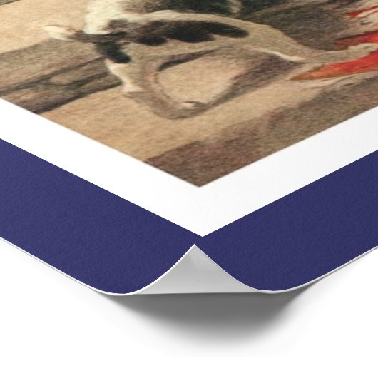 子犬を連れた少年 ポスター (角)