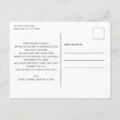 子犬を飼った新しいペット 案内ポストカード (裏面)