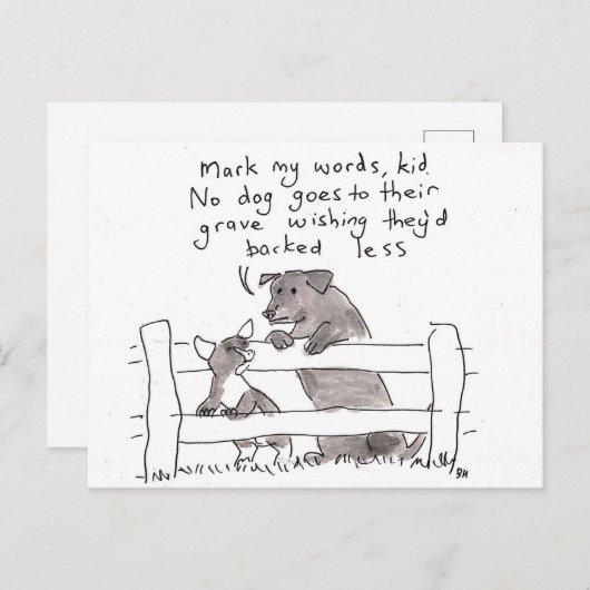 子犬アドバイス ポストカード (正面/裏面)