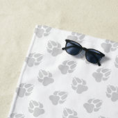 子犬イタリアングレイハウンド可愛い犬と名前をカスタムする ビーチタオル (インサイチュ)