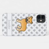 子犬イラスト スタッフィー 名前入り Case-Mate iPhoneケース (裏面(横))