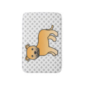 子犬イラスト スタッフィー 子犬のかわいいキャラクター バスマット (正面縦)